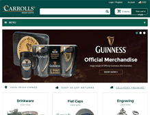 Tablet Screenshot of carrollsirishgifts.com